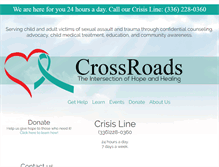 Tablet Screenshot of crossroadscares.org